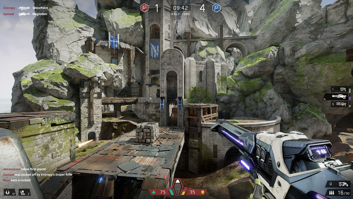 Interface épurée du nouvel Unreal Tournament