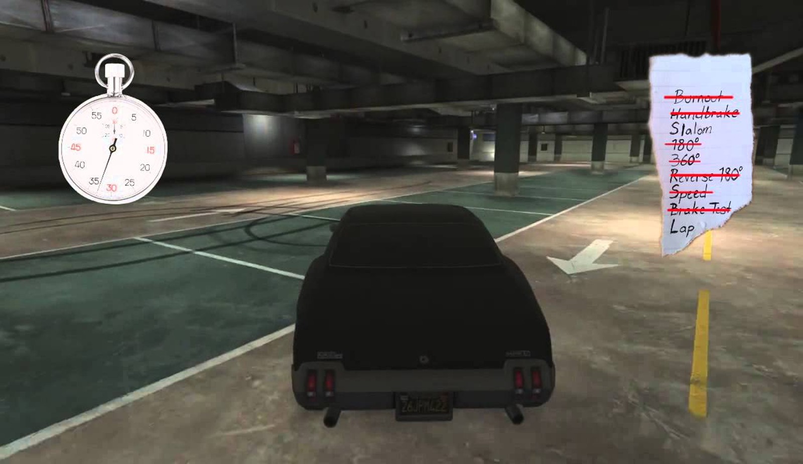 Phase tutoriel de Driver dans un parking